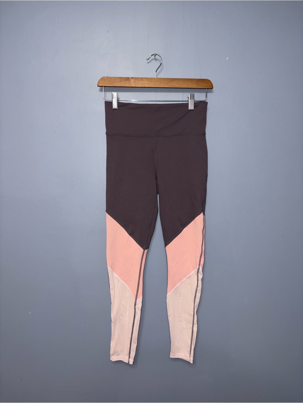 Fabletics | Gray Colourblock Mesh Leggings | Size Small